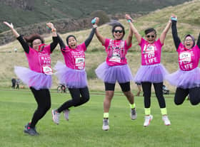 The Race for Life took place in Holyrood Park. Pictures: Lesley Martin