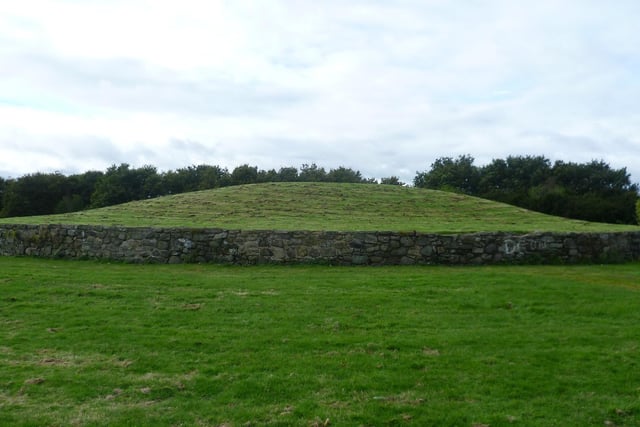 Situated near a busy interchange between the M8 and the approaches to the Forth bridges, the Bronze Age burial mound and standing stones at Huly Hill, Newbridge, are an unexpected sight. The remains of an Iron Age chariot were famously discovered here in 2001.