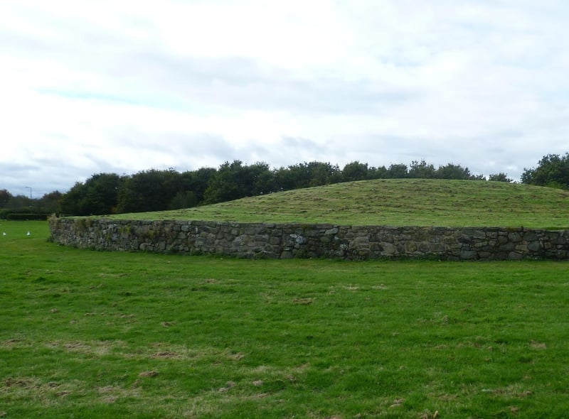 Situated near a busy interchange between the M8 and the approaches to the Forth bridges, the Bronze Age burial mound and standing stones at Huly Hill, Newbridge, are an unexpected sight. The remains of an Iron Age chariot were famously discovered here in 2001.