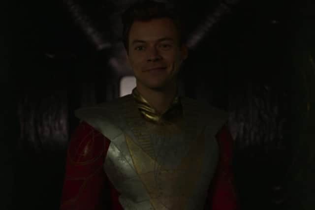 Harry Styles has entered the MCU as Eros, also known as Starfox, brother of Thanos. Photo: Disney.
