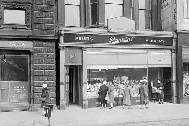 Rankins' Flowers and Fruit at 80 Princes Street.