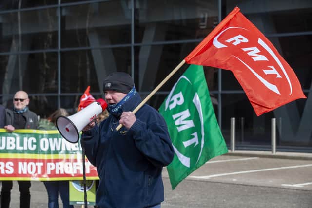 RMT Scottish organiser Mick Hogg said last month that if ScotRail failed to make an "acceptable improved offer" it would lead to a strike ballot. Picture: Robert Perry/PA