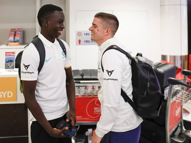 Newcastle striker Garang Kuol is about to join his Australia World Cup colleague Cammy Devlin at Hearts. Pic: Getty Images