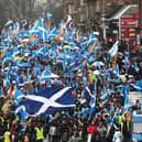Scottish independence supporters in Glasgow, January 2020. Picture: John Devlin/JPIMedia