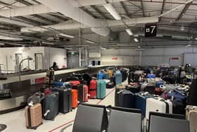 Passengers have waited hours at Edinburgh Airport for information about their missing baggage. Picture: Fraser Mackenzie