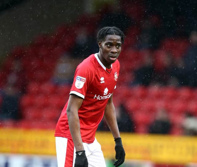 Walsall's Elijah Adebayo is wanted by Hearts. Pic: Getty Images.