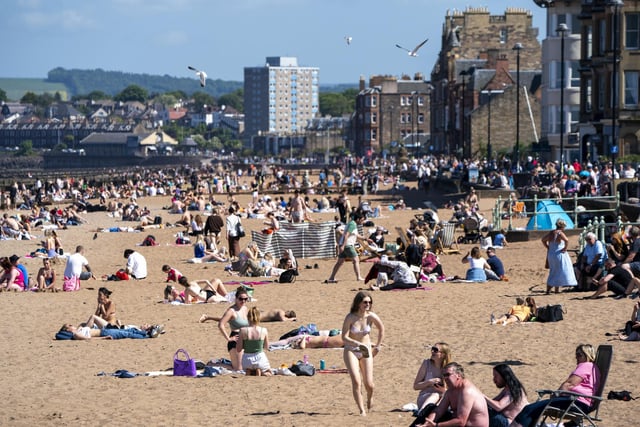 Portobello Beach was the place to be on Tuesday as Edinburgh was baked in sunshine.