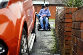 Carless parking means some struggle to navigate pavements with powerchairs or wheelchairs