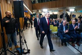 Former Prime Minister Gordon Brown and Labour leader Keir Starmer arrive for a press conference about The Commission on the UK’s Future report (Picture: Ian Forsyth/Getty Images)