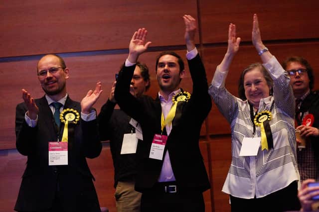 SNP group leader Adam McVey, centre, may not have as much to celebrate as he had hoped (Picture: Scott Louden)