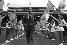 Scotland's manager Ally MacLeod laps up the applause at Hampden in 1978 as the team prepare for the World Cup in Argentina