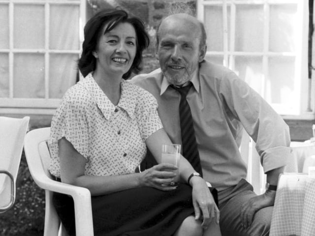 Christine Keeler, the woman at the centre of the 1960s Profumo scandal, meets Evening News journalist John Gibson in Edinburgh in August 1989.