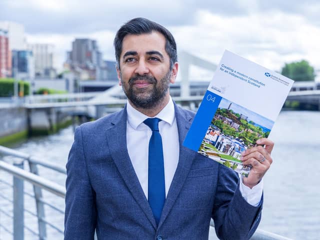 The SNP's latest prospectus for a 'New Scotland' - held by First Minister Humza Yousaf - fails to address the matters voters really care about, Picture: Robert Perry - Pool/Getty Images)