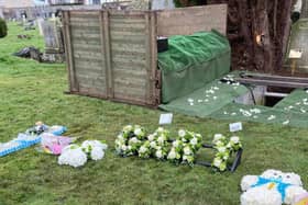 Mrs Reid buried Gary at Saughton Cemetery