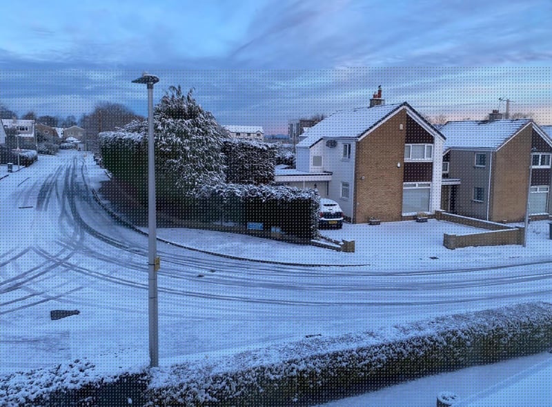 The scene in South Queensferry this morning, after snow hit the town last night.