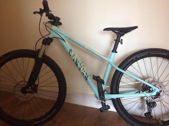 Carolyn's brand new mountain bike, which only arrived from Germany on Friday last week. Pic: Carolyn Embleton.