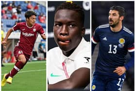Yutaro Oda, Garang Kuol and Callum Paterson are all Hearts' transfer targets this month. Pics: SNS/Getty Images