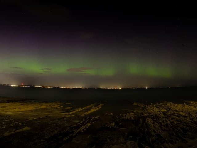 Willie Pollard sent in this great photo of the Northern Lights over Joppa last night.
