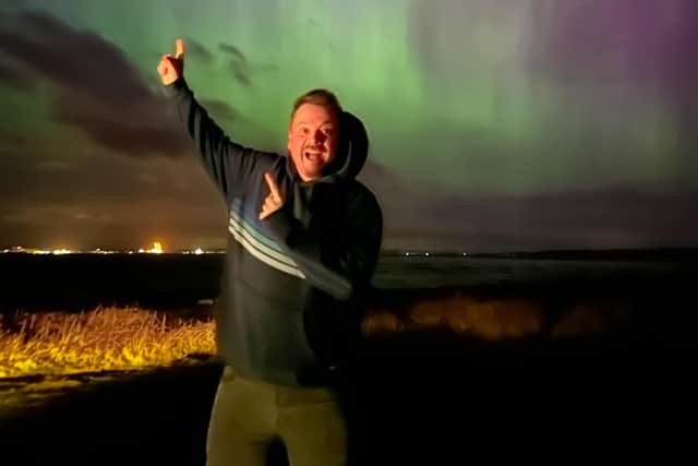 Edinburgh blogger Shaun Alexander was treated to a spectacular showing of the Northern Lights over East Lothian on Sunday night. (Shaun Alexander/Dreaming of Scotland)