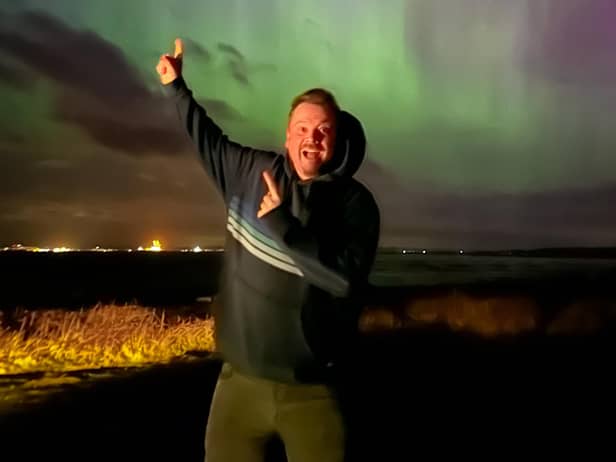 Edinburgh blogger Shaun Alexander was treated to a spectacular showing of the Northern Lights over East Lothian on Sunday night. (Shaun Alexander/Dreaming of Scotland)