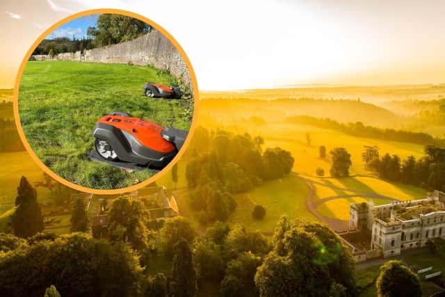 The three robotic lawn mowers were able to maintain the gardens' high standards (Photo: Penicuik House).
