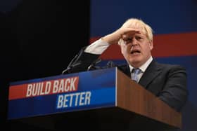 Boris Johnson's party conference speech was just double-speak and waffle, says Vladimir McTavish (Picture: Oli Scarff/AFP via Getty Images)