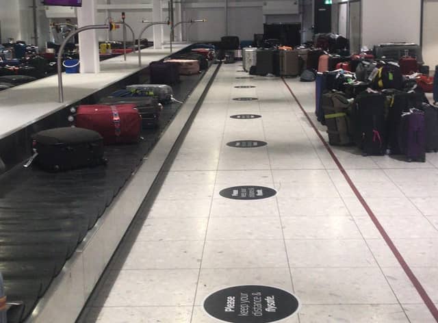 Baggage handling chaos at Edinburgh airport has caused travellers to miss flights on the first day of the school summer holidays. Picture: David Bruce