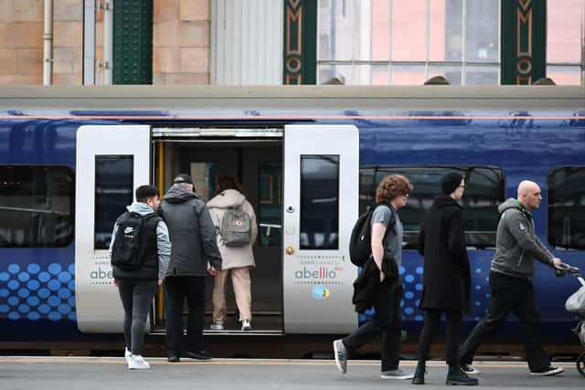 ScotRail passenger numbers fell to just 9 per cent of normal at the height of the Covid crisis. Picture: John Devlin