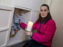 Nicola Elson, 32, says she has to fork out up to £760 a month for electricity at her two-bed flat in Hamilton, South Lanarkshire, Scotland. Picture: Katielee Arrowsmith/SWNS