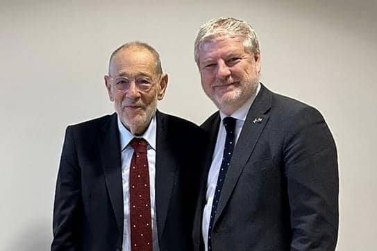 Angus Robertson met the president of the Prado museum's trustees, Javier Solana, in Madrid