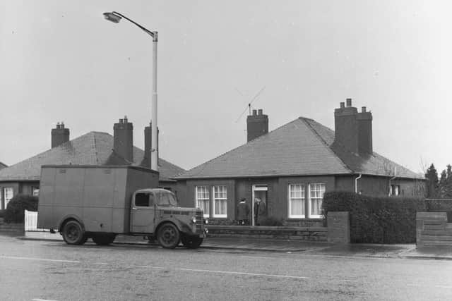 Police investigate the murder of David McMenigall in Glasgow Road, Corstorphine, Edinburgh, in February 1966