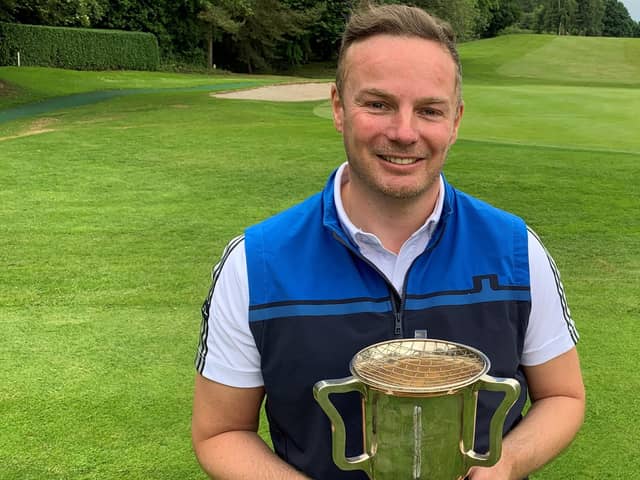 Andy Fairbairn, pictured after his club championship win earlier this year, was Duddingston's match-winner against Turnhouse.