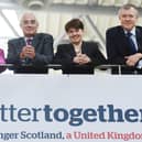 Launch of the Better Together campaign in 2012 with, left to right, Scottish Labour Leader, Johann Lamont MSP; Alistair Darling, leader of the cross party campaign; Scottish Conservative Leader Ruth Davidson MSP and Scottish Liberal Democrat Leader, Willie Rennie MSP