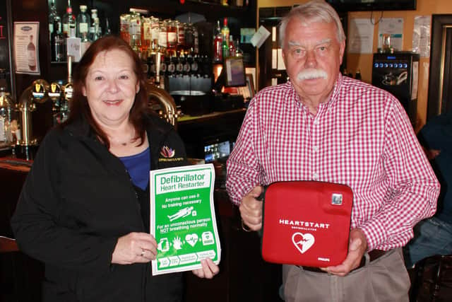 Evelyn Noble, chair of One Linlithgow and Ian Gibson, secretary of Linlithgow Pubwatch. Photo by Craig Smith.