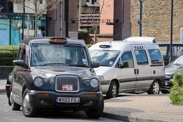 Dalkeith Taxi Rank, stock photo.