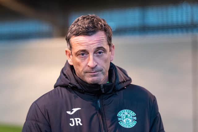Hibs manager Jack Ross is unable to field a team for the Ross County and Livingston matches. Photo by Mark Scates / SNS Group