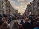 Crowds normally pack into the Royal Mile to watch street performers when the Fringe is on. Picture: David Monteith Hodge