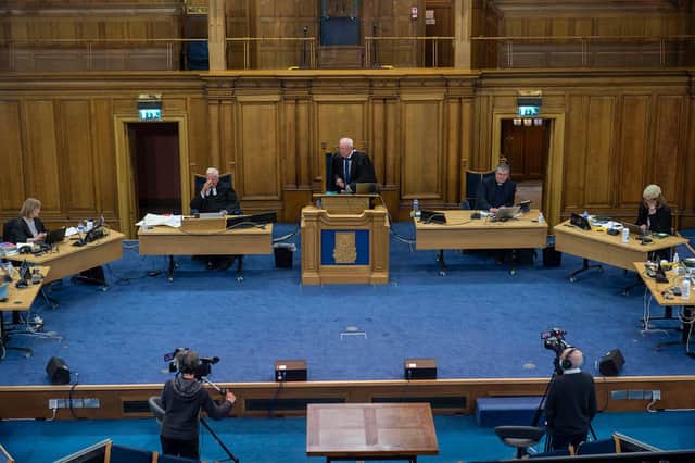 The Assembly is taking place mainly online with only a few present in the hall    Picture: Andrew O'Brien