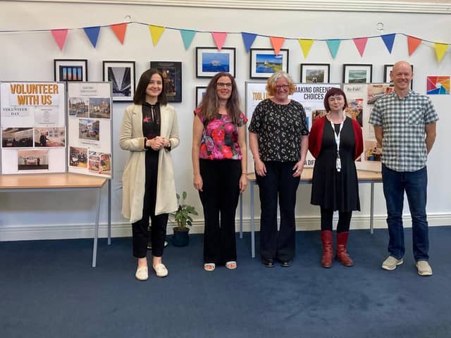 The Minister for Environment and Land Reform, Mairi McAllan (left), met with Linlithgow Community Development Trust members.