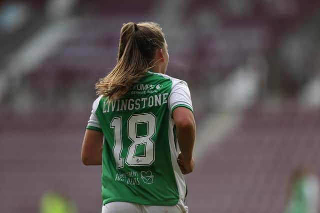 Rosie Livingstone is the youngest member of the first team. Credit: Hibernian FC, Michael Hulf.