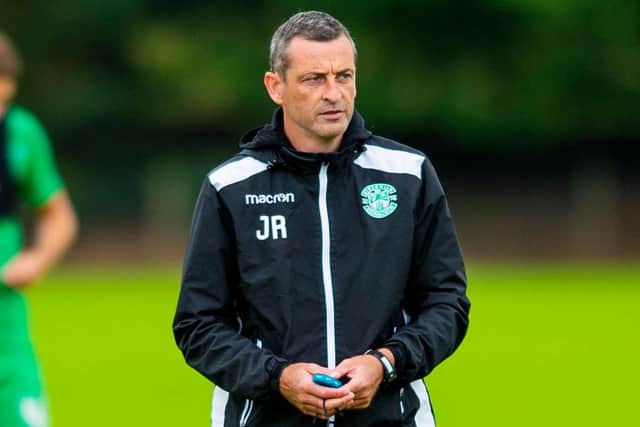 Hibs manager Jack Ross.