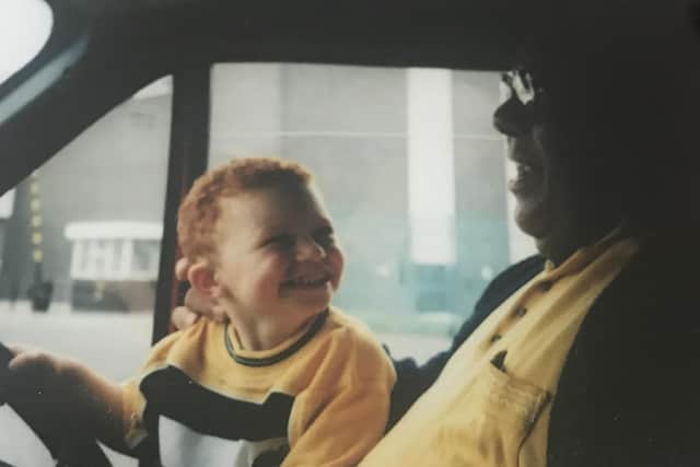 The young CTRL, Chris Thomas, with granddad Jimmy