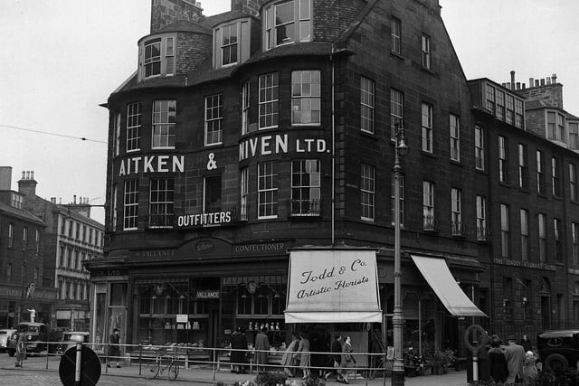 The West End premises containing Vallance confectioners and Aitken & Niven pictured in 1949, shortly before Rankin's moved in.