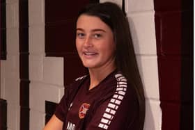Carly Girasoli signed a two-year deal at the club. Credit: Hearts Women