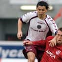 Paul Hartley and Lee Miller played together at Tynecastle. Picture: SNS