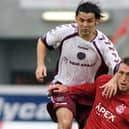 Paul Hartley and Lee Miller played together at Tynecastle. Picture: SNS
