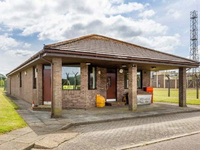 There are a number of outbuildings on the land, including workshop/garage, a Guard House (1,720sq ft), and Office/Admin building (2,160sq ft) and a Communications Section (8.050sq ft).