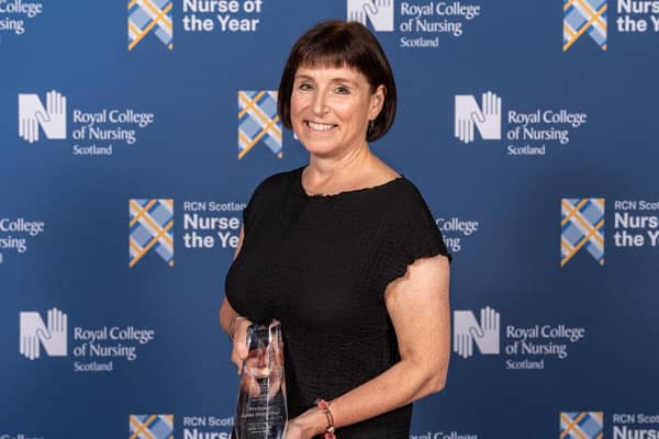 ​Professor Juliet MacArthur, was joint winner for the Inspiring Excellence – Nursing innovation award.