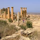 The ancient ruins of the Greek and Roman city of Cyrene, in Shahhat, Libya