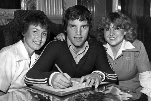Refvik signs autographs in the North British Hotel (now the Balmoral) - in November 1978